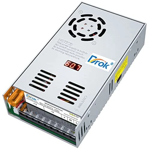 DROK 60V Power Supply, AC 110V 220V to DC 0-60V 8A 480W Buck Converter, Adjus...