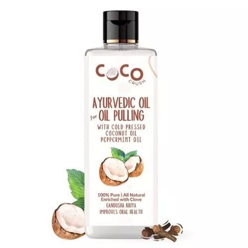 Coconut Oil Pulling with Essential Oils & Vitamins Alcohol Free Mouthwash 1.7 oz