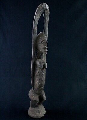 Art African Arts First - Antique Statue Tellem Dogon Arm Raised - 61,5 CMS