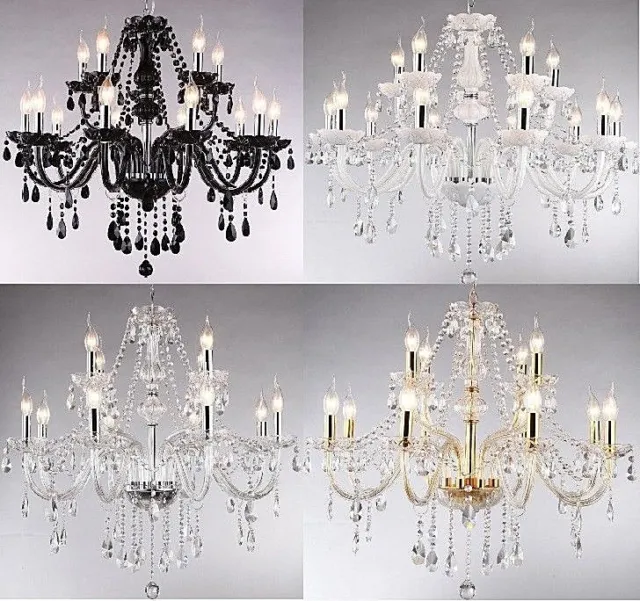 Crystal Chandelier Ceiling Lamp Pendent Light Glass Beads - 3 Size X 7 colors