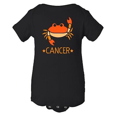 Cartoon Astrology Cancer - The Crab Birthday Horoscope Infant Creeper Bodysuit