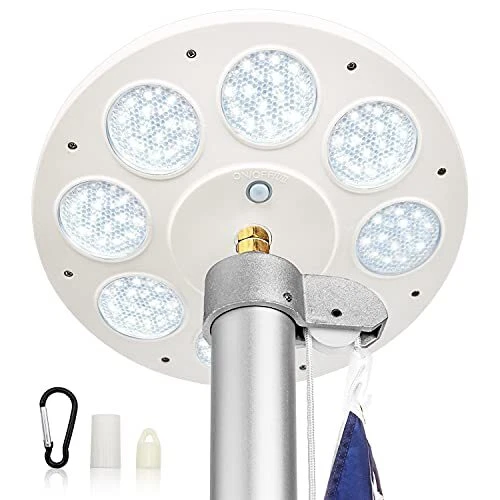 Solar Flag Pole Light, New 136 LED Flagpole Light 10000h Lifespan for 15-25 F...