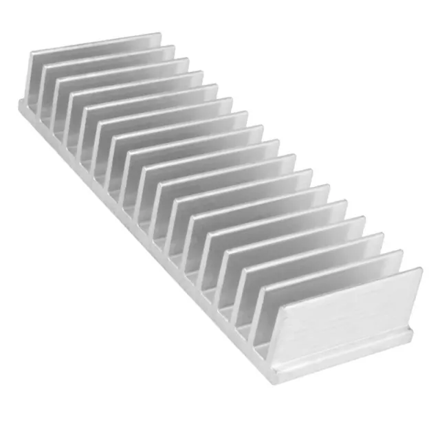 Rippen-Kühlkörper, 150x50x25mm, Aluminium blank, unbearbeitet, Radiatorkühler