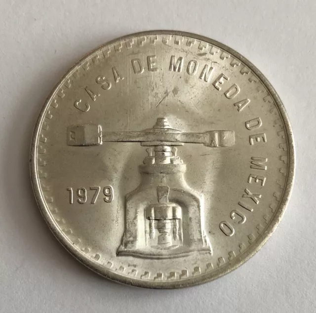 1979 MEXICO SILVER Onza Casa de Moneda 1 Oz Silver Coin Mexican Mint ...