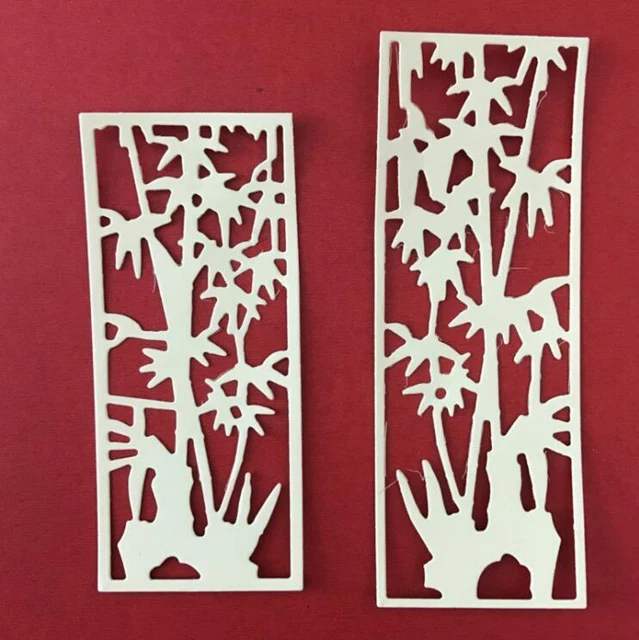 Pintura de bambú artesanía de metal troquelado troquelado troquelado libro de recortes hágalo usted mismo álbum plantilla de tarjeta