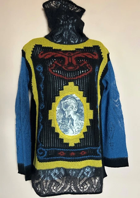 Pull Jean Paul Gaultier En Laine Rouge Taille 50IT - Occasion Très Bon état, Pièce De Marque Vintage?