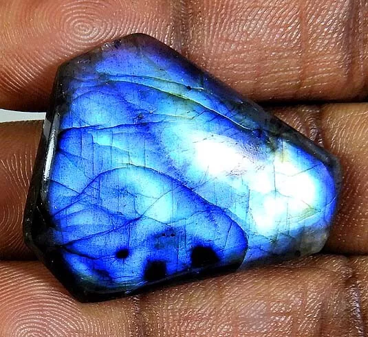 50Cts. Natural Labradorite Blue Fancy Cabochon Loose Gemstone 29X35X06 MM f021