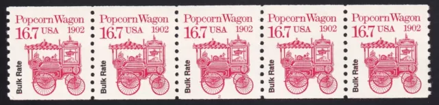 2261 Transportation Issue – 16.7c "Popcorn Wagon 1902" PNC 5 Plate # 2 - MNH