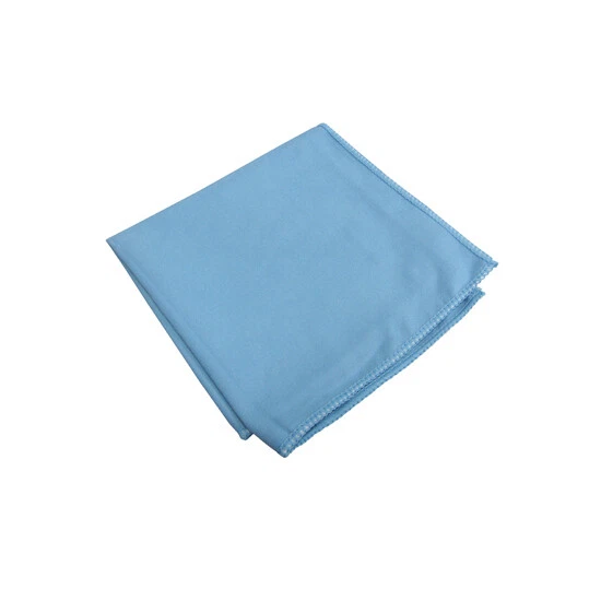 Microfiber Suede Glass and Mirror Towel, 12 Inch X 12 Inch, Blue