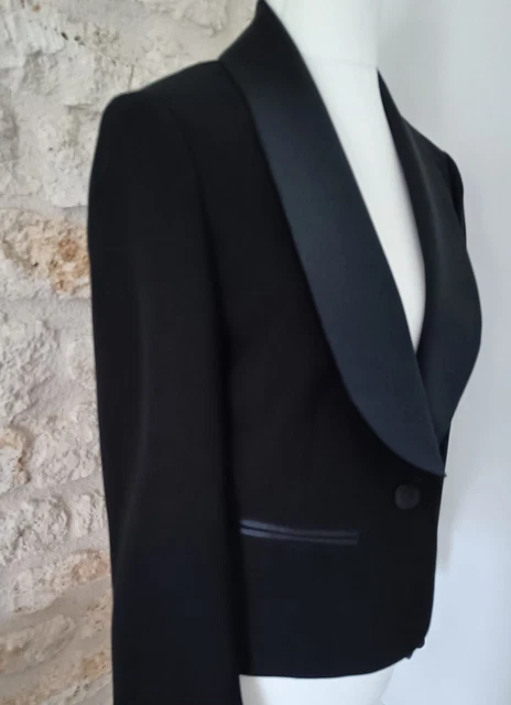 Veste Coton Noir Brodée Paule Ka Taille 38 - Jamais Portée, Sans étiquettes, Style élégant Décontracté