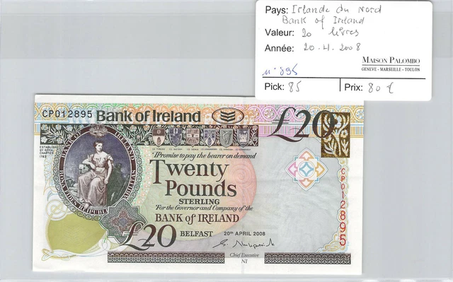 Ireland Of Northern Bank Of Ireland - 20 Books 20.4.2008 N°895 Pick 85