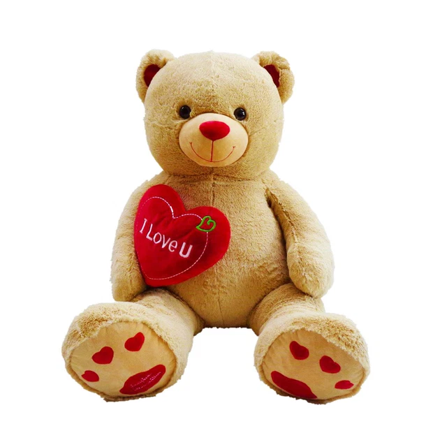 Pioupiou Jumbo 48" Plush Teddy Bear W/ "I Love You" Heart