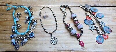 Job Lot Of Beaded Bracelets For Wear/Re Sell/Upcycling/Charm/Metal/Glass/1D