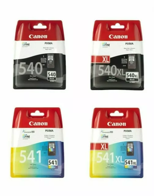 Genuine Original Canon PG-540 / 540XL Black CL-541 / 541XL Colour Ink Cartridges