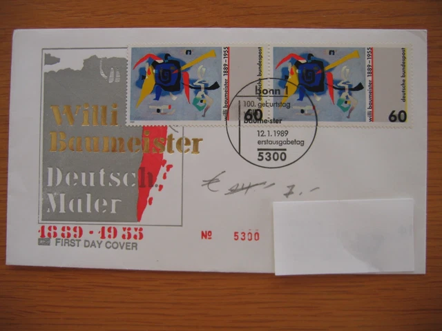 Allemagne Germany BR Deutschland Mi 1403 FDC : Willi Baumeister - Deutsche Maler