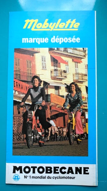 Original Rare Brochure Publicitaire MOTOBECANE MOBYLETTE Cyclomoteur 1970 France