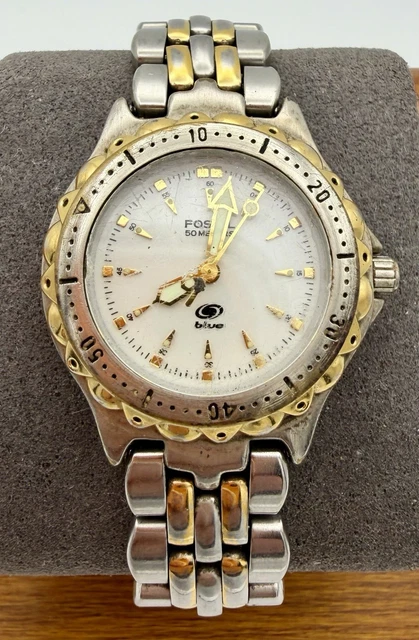FOSSIL BLUE AM-3109 Womens Watch 31mm Two Tone Diver  display picture 3