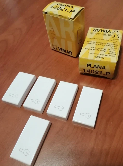 Key Cover 1M White Key Symbol of the VIMAR PLANA series cod. 14021.P