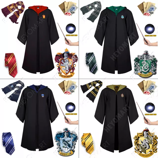 Harry Potter Kostüm Robe Kinder Umhang Krawatte Gryffindor Slytherin Hufflepuff