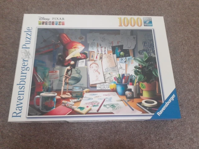 RAVENSBURGER DISNEY PIXAR The Artist's Desk 1000 Piece Jigsaw Puzzle ...