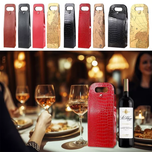 Leather Wine Bags High Quality Packaging Bag Portable Wine Bottle Boxes  Gift