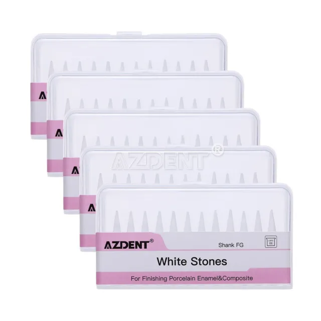5 Boxes Dental Cone White Stone Handstück FG Burs Abrasion Points Polishers Tip