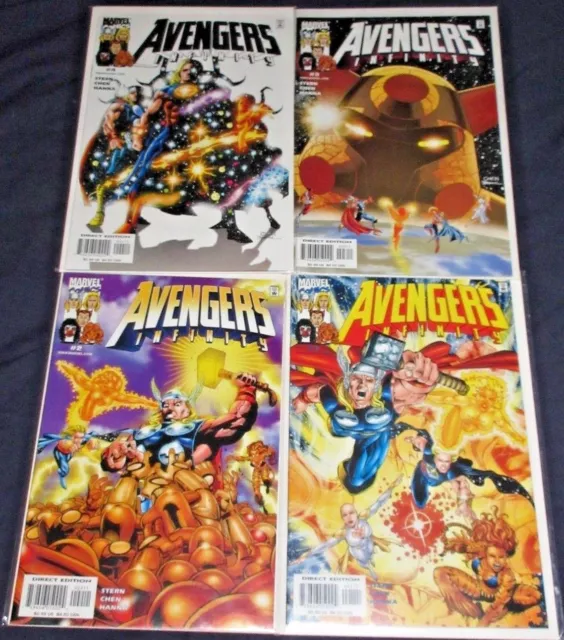 AVENGERS INFINITY #1-4 (NM) Full Set! THOR! CAPTAIN MARVEL! TIGRA! QUASAR! 2000