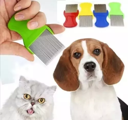 Head Lice comb Stainless Steel Flat needle Pet Dog Cat Flea Hair Nit Eggs Remove