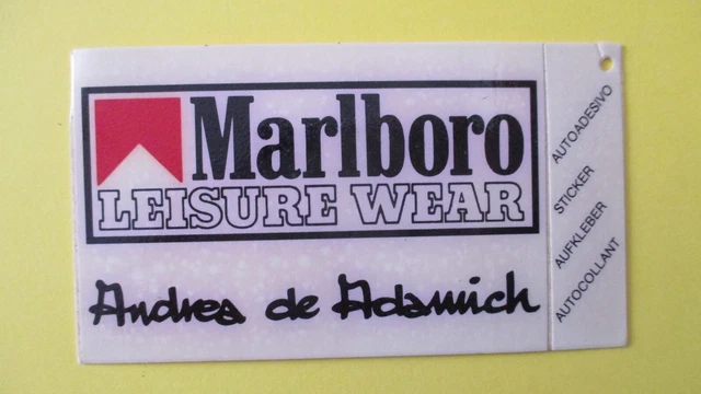 ANCIEN GRAND AUTOCOLLANT Marlboro BRM Grand Prix Clermont 1972 EUR 14