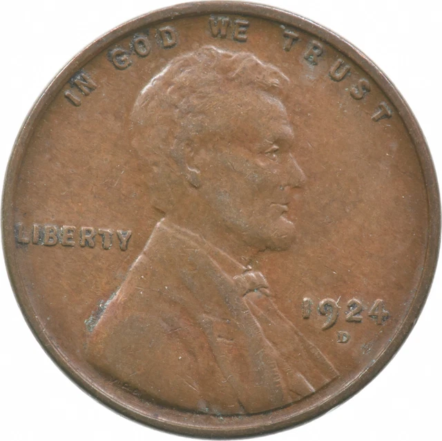 Better 1924-D US Lincoln Wheat Cent Penny Coin Collection Lot Set Break *578
