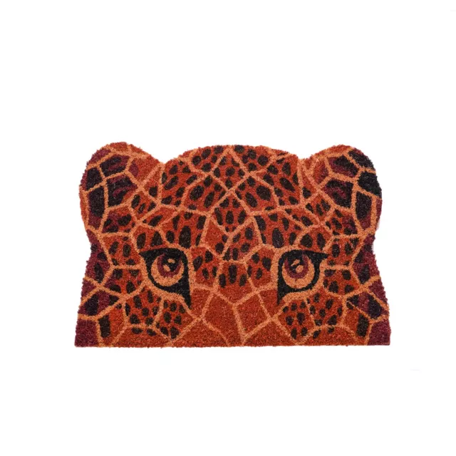 Natural Coir Non Slip LEOPARD Floor Entrance Door Mat Anti Slip Indoor Outdoor