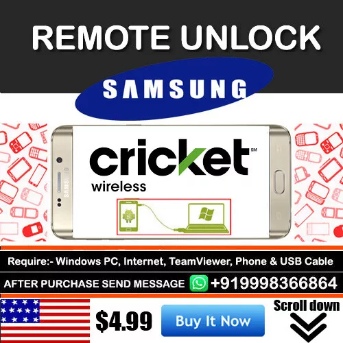 Remote Unlock Code Service for Samsung Galaxy Grand Prime SM-G530AZ Cricket USA
