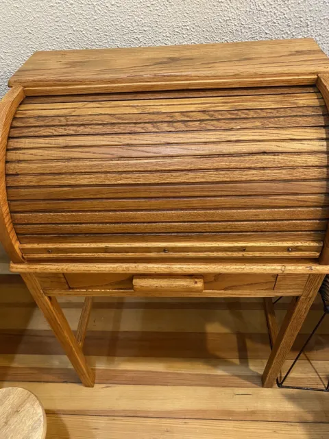 antique childs roll top desk Oak