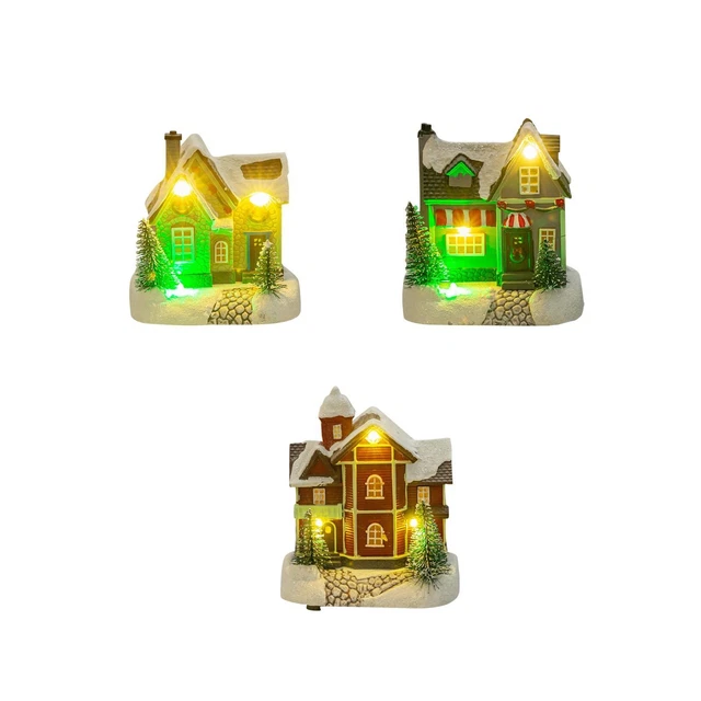 Figurine De Noël Illuminée Konst Smide - Village Bord D'étagère, Thème De Noël