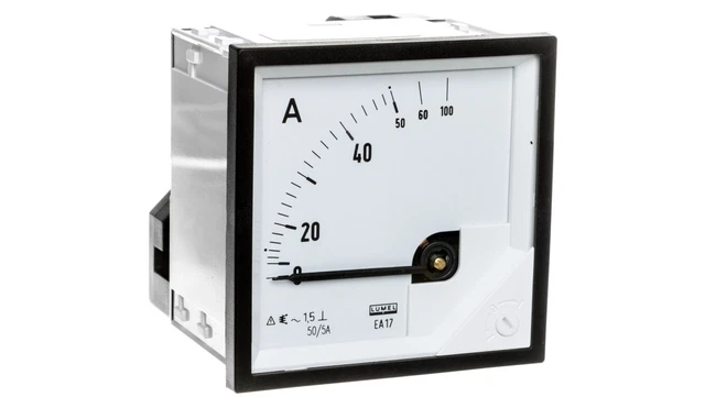 Analogue panel ammeter 50 / 100A for transformer 50 / 5A 72x72mm IP50 C3  /T2UK