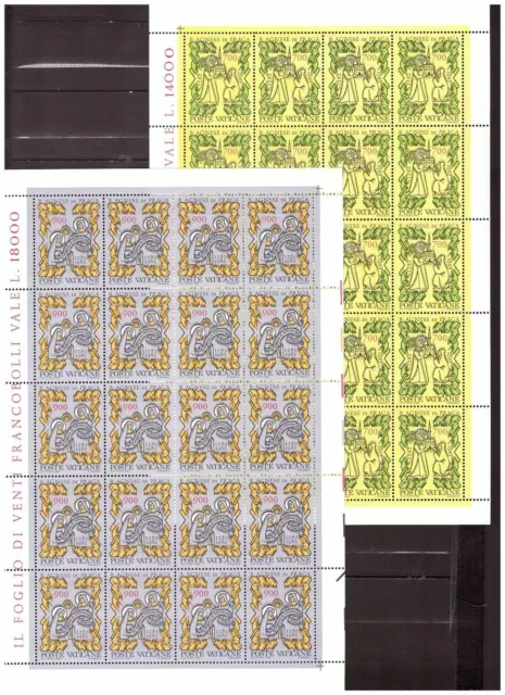 s19463) VATICANO 1982 MNH** Nuovi** S. Agnese 2v Foglio NON PIEGATO