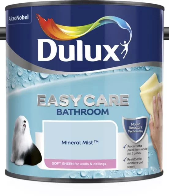 Dulux Easycare Bathroom Soft Sheen 2.5L - Mineral Mist - Bathroom Paint