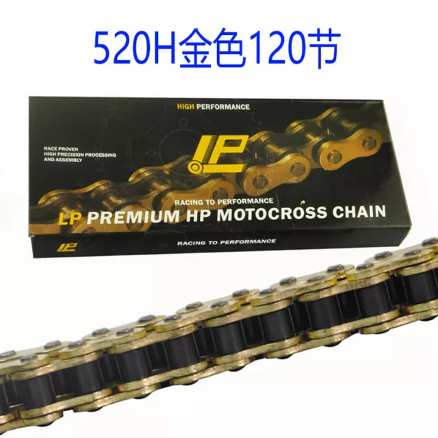 120L Gold 520 Pitch Gold Motorcycle Drive Chain For Honda for Yamaha fo Kawasaki