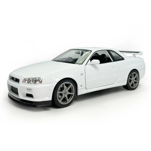 1:24 NISSAN SKYLINE GT-R (R34) Model Car Diecast Toy Cars for Kids Boys ...