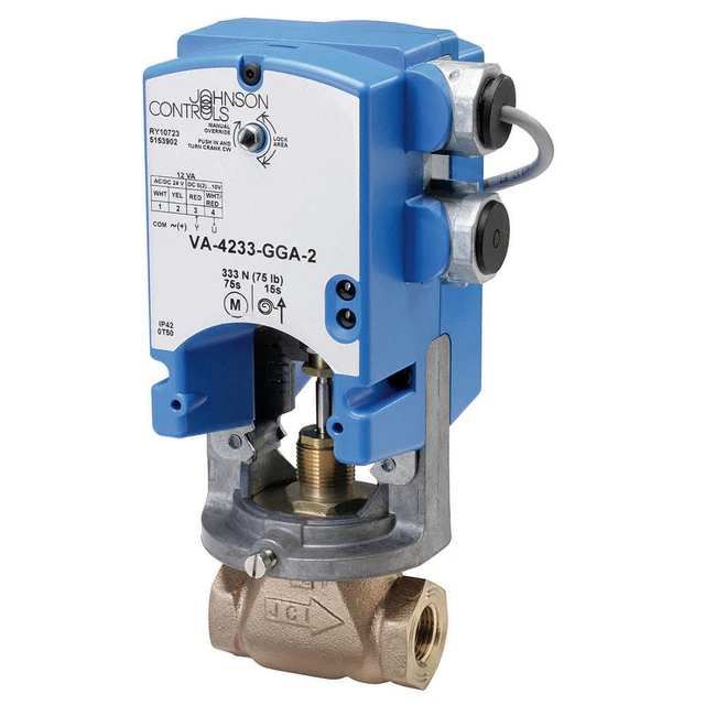 JOHNSON CONTROLS VA-4233-BGA-2 Elec Act,61 in.-lb.,On-Off,24VAC