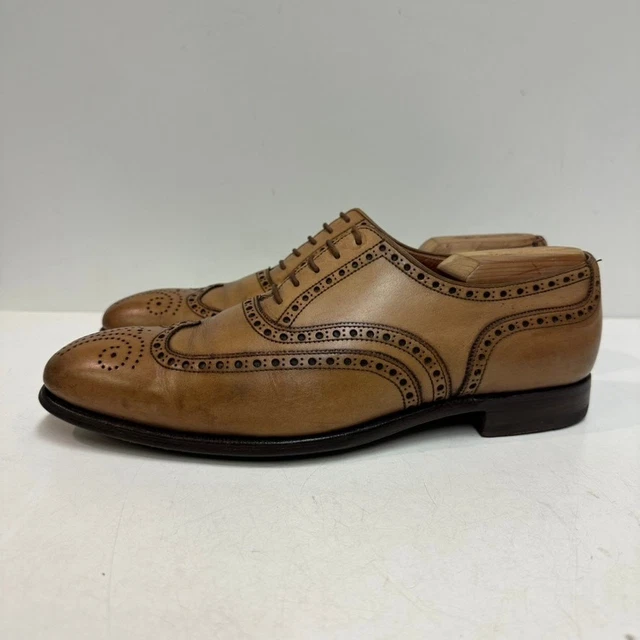 VERY GOOD Crockett & Jones Clifford Handgrade Oxford Wingtip England 7.5/ US 8.5 The Clifford Oxford in Tan - The Ben Silver Collection main image 4