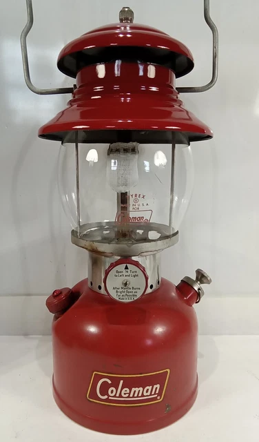 Vintage Coleman Single Mantle Red Lantern April 1960 w/ Original Box and Papers