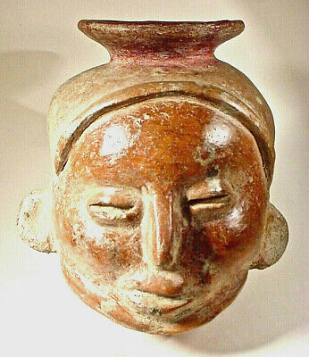 Pre-Columbian COLIMA PORTRAIT HEAD VESSEL EX: SOTHEBY'S '80 2