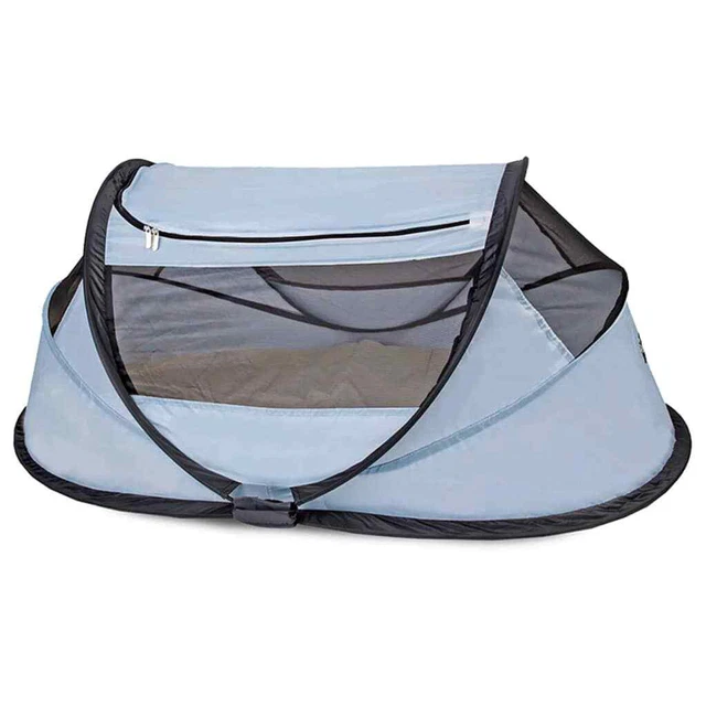 DERYAN Pop-up Reisebett mit Moskitonetz BabyBox Himmelblau Baby Kinderbett DE...