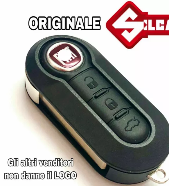 Chiave Guscio compatibile per FIAT 500L PUNTO EVO PANDA LANCIA MUSA YPSILON+logo