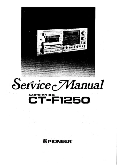 MANUEL D'UTILISATION PIONEER Ct 93/Ct 979/Ct 41/Ct 777/Ct S709/Ct 676