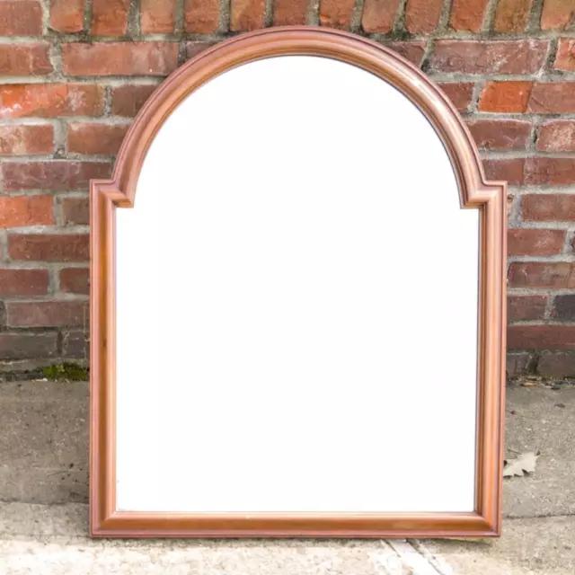 Mid Century Wood Wall Mirror 32"