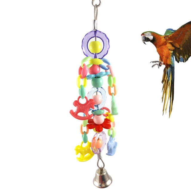 Leiterglocke kauen Acryl Perlen Glocke Vogel spielen Spielzeug Kreative Papageie