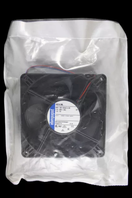 Ebm-Papst Dc Axial Fan 24V Square 119Mm 38Mm Ball Bearing 98 Cfm 4414Ml