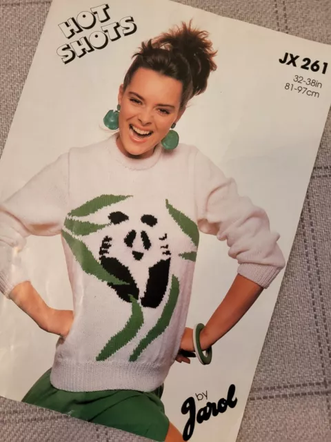 Suéter top de tejido para damas con diseño Panda - Nuevo